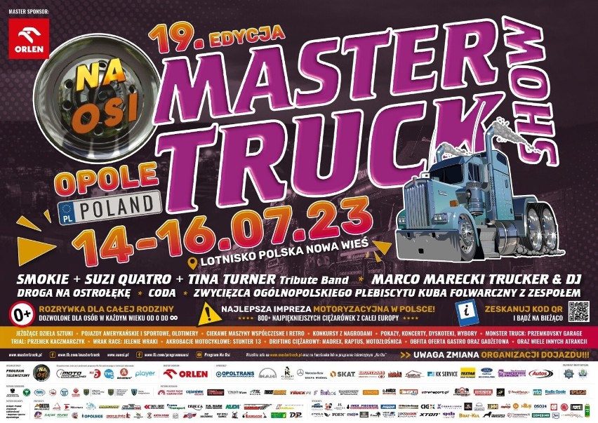 Program imprezy Master Truck Show 2023 w Polskiej Nowej Wsi...