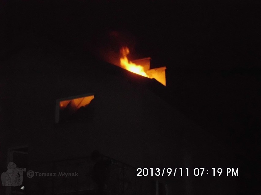 Pożar domu w Osieku nad Wisłą