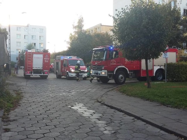 Pożar bloku w Kościerzynie przy ul. Tysiąclecia


