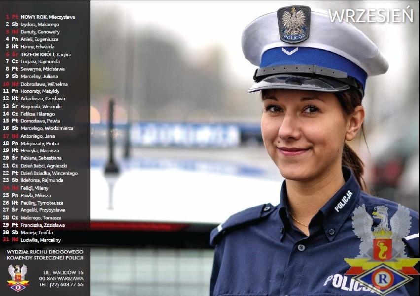 Policjantki kalendarz 2016