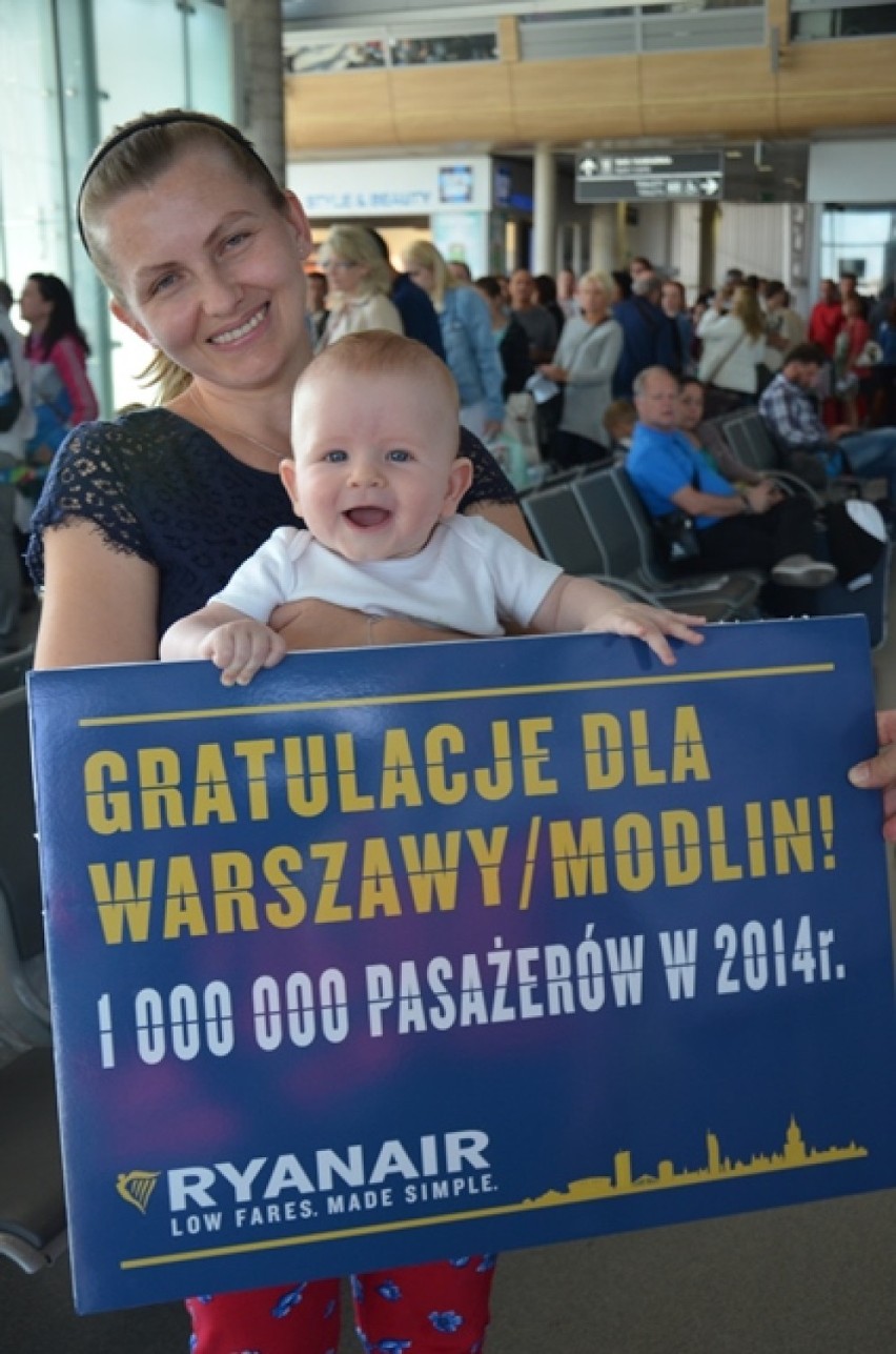 Lotnisko Modlin obsłużyło właśnie milionowego pasażera w...