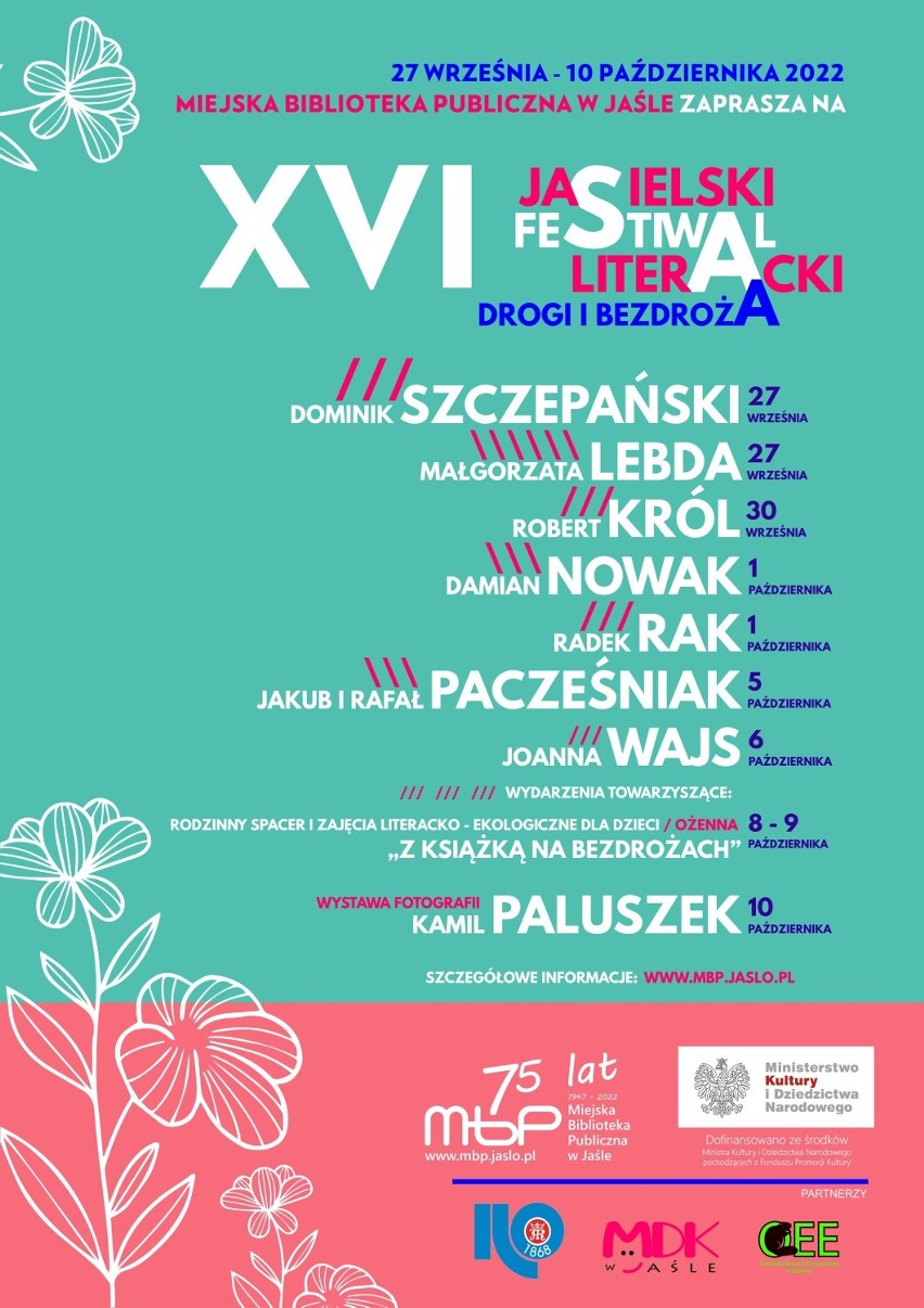 XVI Jasielski Festiwal Literacki od jutra w MBP