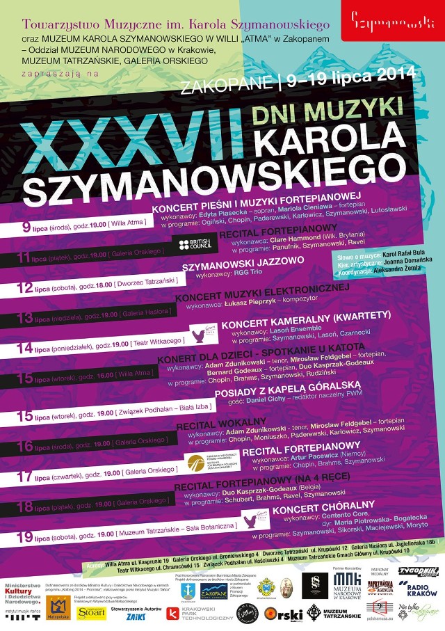 XXXVII Dni Muzyki Karola Szymanowskiego w Muzeum Tatrzańskim