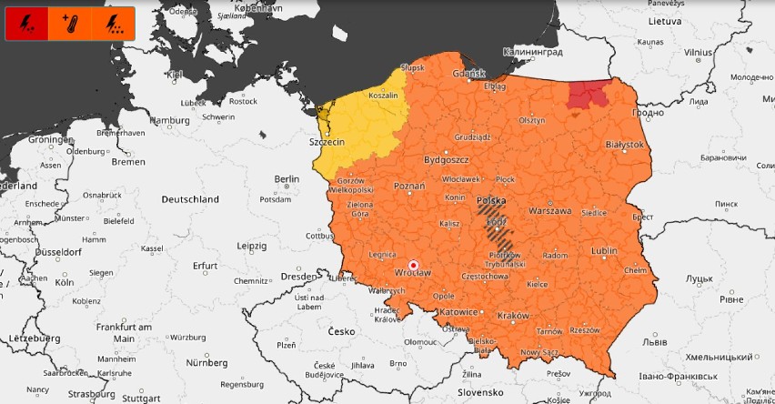 Uwaga! Ostrzeżenie meteorologiczne IMGW dla Legnicy i powiatu legnickiego. Dziś wieczorem i w nocy silne burze! [08.07]