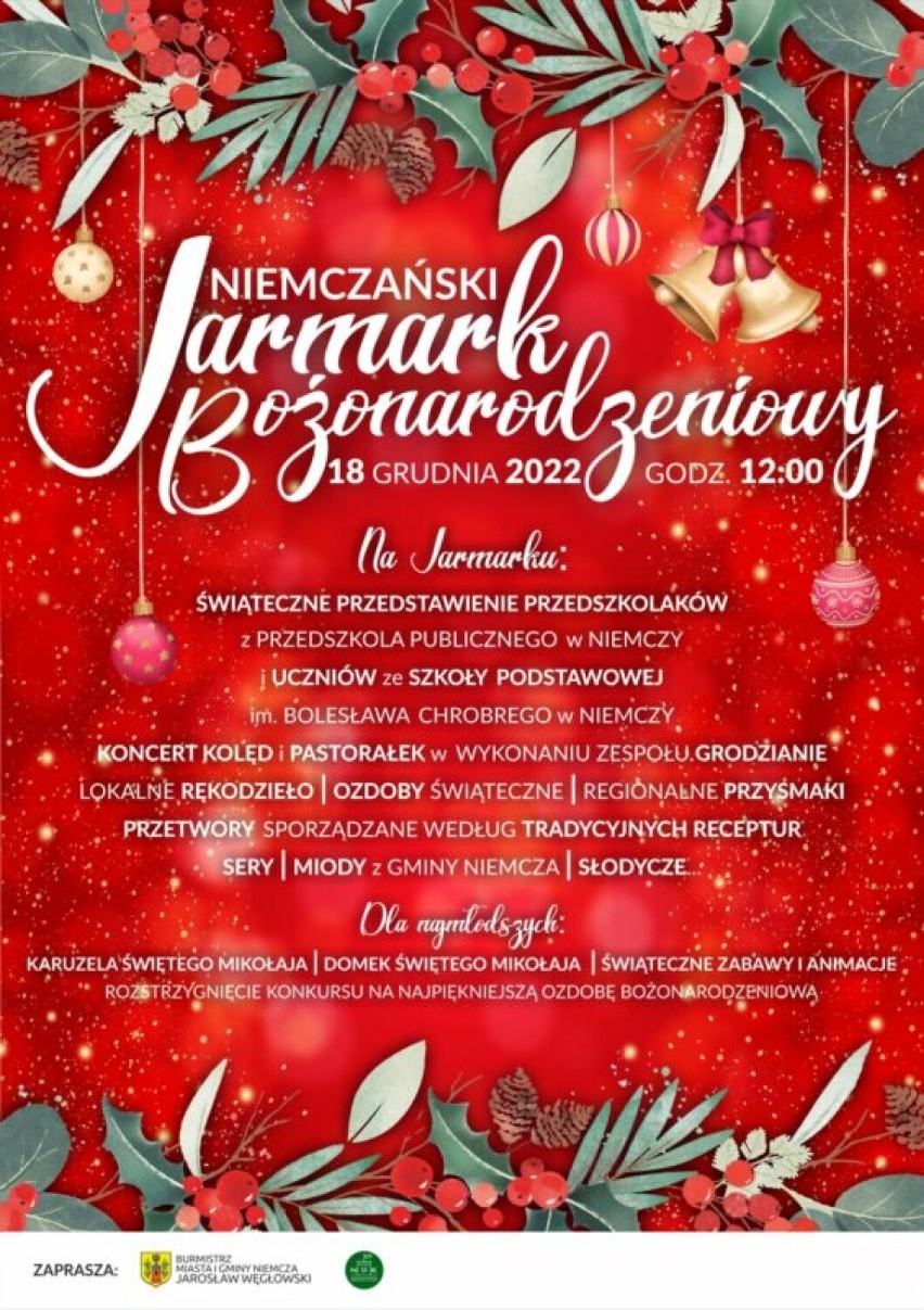 X Niemczański Jarmark Bożonarodzeniowy odbędzie się 18...