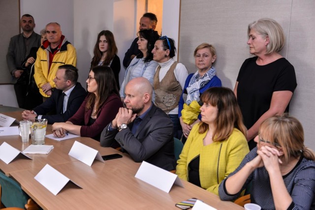 Spotkanie mieszkańców Stogów z wiceprezydentem Bielawskim i przedstawicielami DCT
