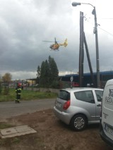 Wypadek na Mikołowskiej w Rybniku. Motocyklista zderzył się z osobówką. Lądował helikopter  [ZDJĘCIA]