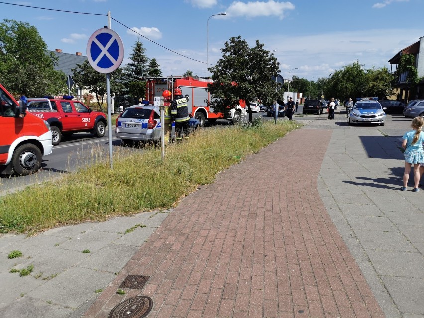 Wypadek we Włocławku. Zderzenie trzech samochodów na ul. Ostrowskiej [zdjęcia]