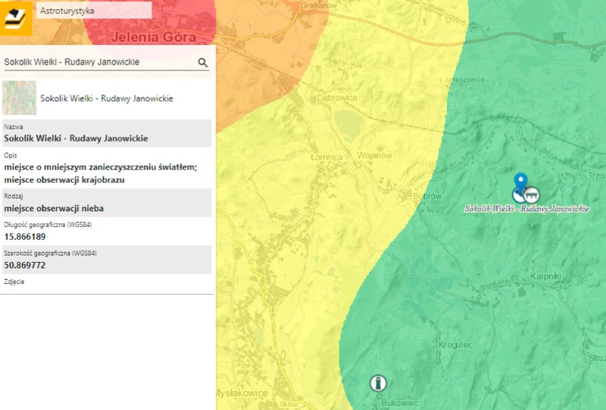 Mapa astroturystyki na Dolnym Śląsku. Oto miejsca, w których gwiazdy i księżyc widać jak na dłoni