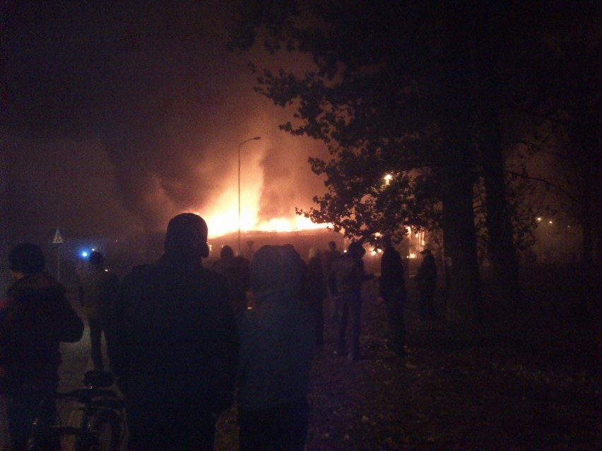 Spłonęło Bricomarche w Wągrowcu [FOTO, VIDEO]