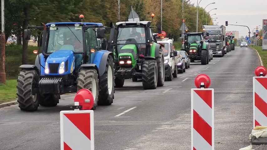 Protest rolników w Piotrkowie