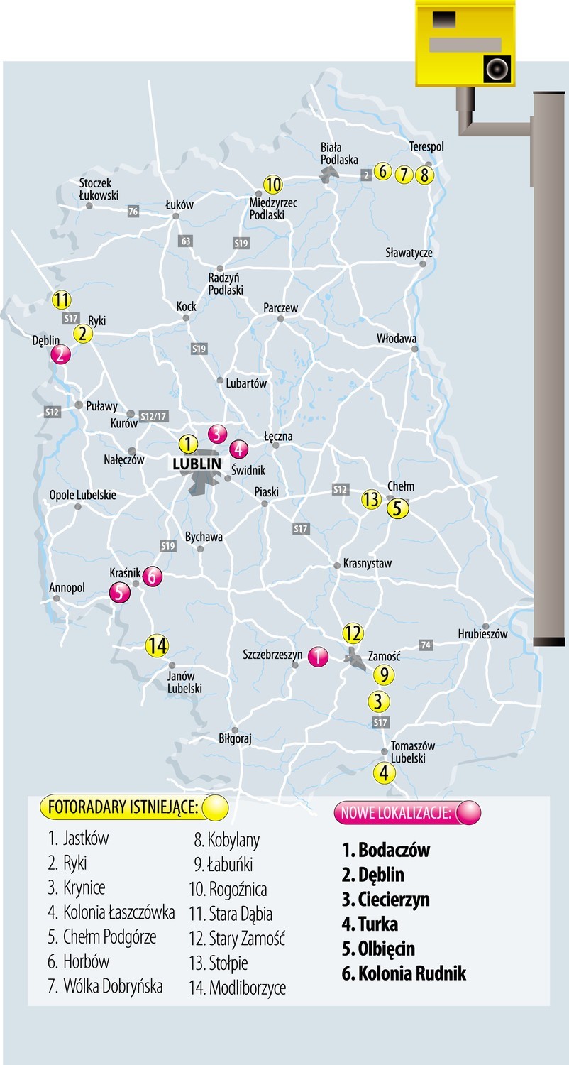 Na Lubelszczyźnie stanie sześć nowych fotoradarów, które...