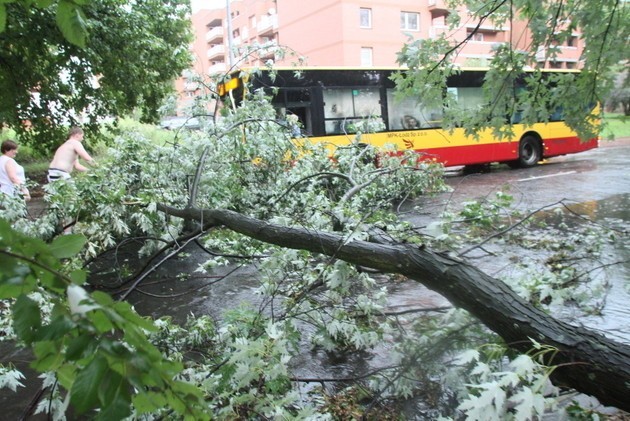 Skutki burzy, która przeszła dziś nad Łodzią