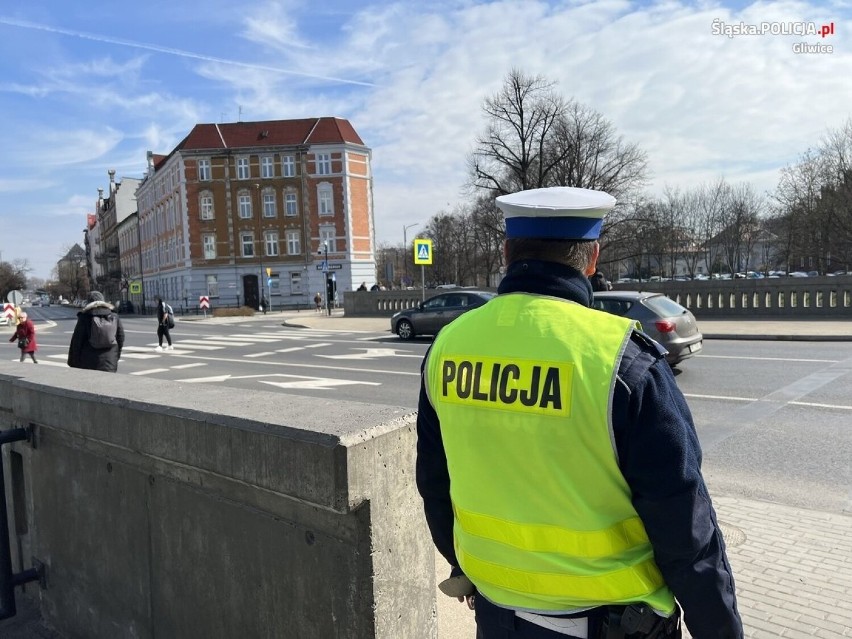 Akcja NURD w Gliwicach - karano pieszych i kierowców