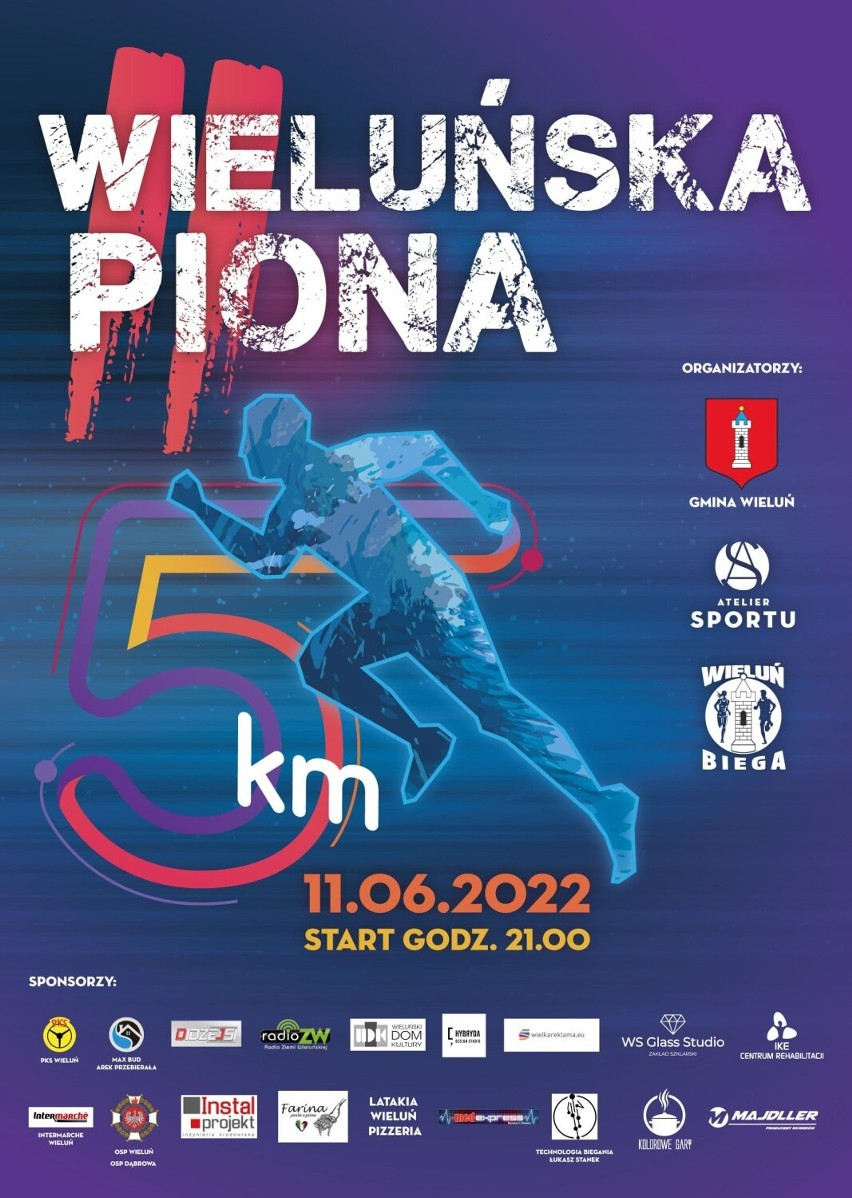 Wieluńska Piona 2022. Wieczorny bieg ulicami centrum Wielunia ZDJĘCIA