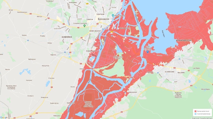 Te miejsca w woj. zachodniopomorskim będą pod wodą jeśli...