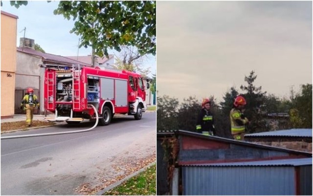 Pożar budynku na ulicy Dziewińskiej we Włocławku