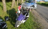 Wypadek w Skłudzewie. Pijany motocyklista sprawcą zdarzenia [ZDJĘCIA]