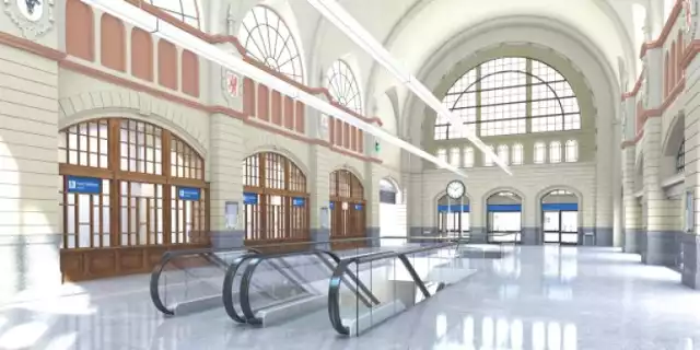 Wizualizacja wnętrza dworca