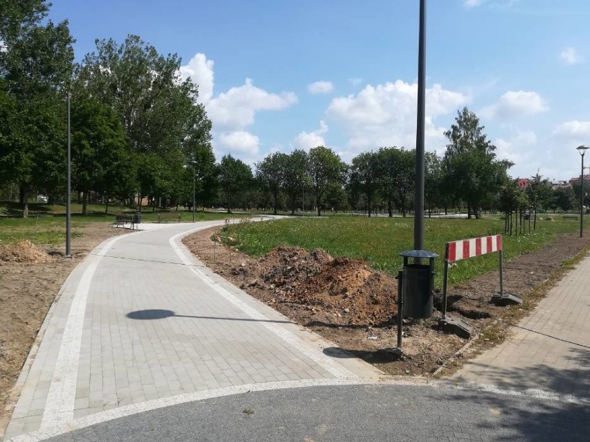 Park Jana Pawła II - Papieża Pielgrzyma w Łomży pięknieje w oczach. Zobaczcie, jak zmieniał się przez ostatnie miesiące [zdjęcia]