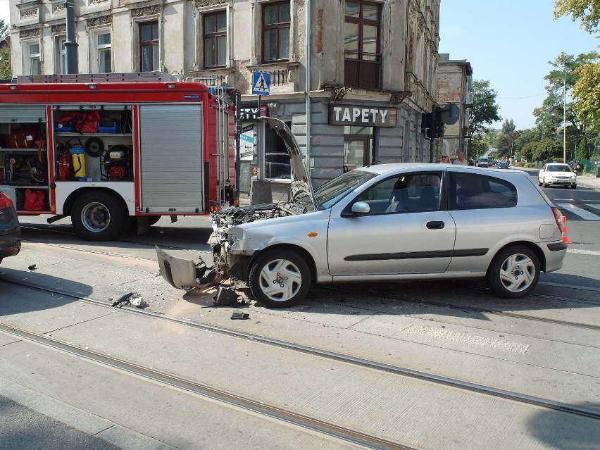 Wypadek na skrzyżowaniu ulic Gdańskiej i Skłodowskiej-Curie...