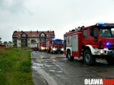 Burza w Oławie: Pożar domu po uderzeniu pioruna