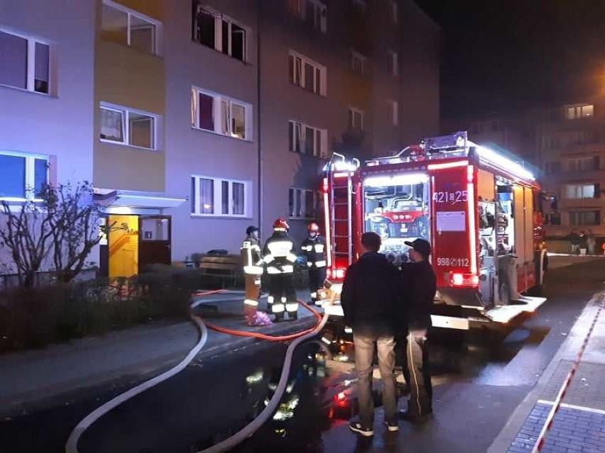 Pożar mieszkania w Kędzierzynie-Koźlu.