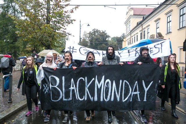 "Czarny protest" w Krakowie.