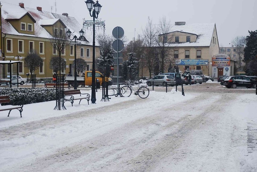 Śnieg w centrum Krotoszyna