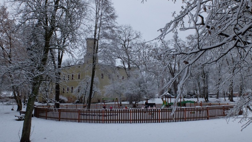 Zamek w Dobroszycach w zimowej szacie [GALERIA ZDJĘĆ]