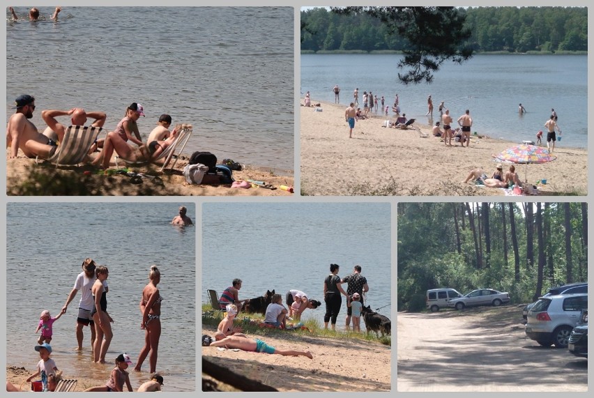 Coraz więcej osób nad jeziorem Wikaryjskim