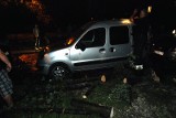 Burza w Bytomiu - drzewa zniszczyły samochody