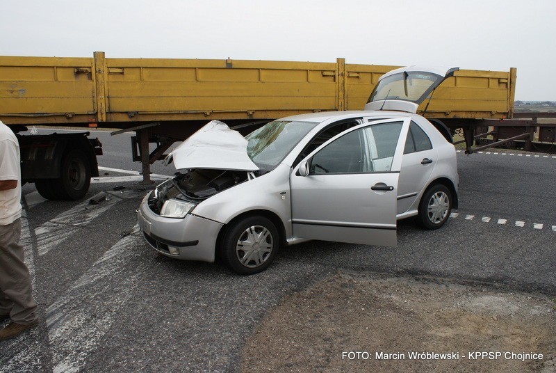 Wypadek na obwodnicy Chojnic: W poniedziałek zderzyły się dwa auta