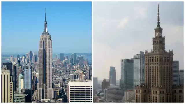 Na pierwszy rzut oka budynki łączy sporo. Oba przez wiele lat dominowały w swoich miastach i górowały w tzw. skyline. Architekci wykorzystali styl art deco (choć co prawda w Polskiej wersji był to socrealizm), a projektant Pałacu Kultury – Lew Rudniew był zapatrzony w amerykański pierwowzór. Empire State Building jest jednak zdecydowanie starszy, powstał w 1931 roku, 24 lata wcześniej niż rodzimy PKiN. Dziś jest też bardziej przyjazny środowisku, ze względu na proekologiczne rozwiązania. Oba budynki mają jednak taras widokowy uznawany za jedną z większych atrakcji okolicy. Dzieli je jednak kontekst. Pałac Kultury im. Stalina był „wrogą budowlą”, która była „darem” od Rosjan de facto rządzących Polską. Empire State powstał jako symbol kapitalizmu, potęgi USA i wyścigu o najwyższą konstrukcję stworzoną rękami człowieka.