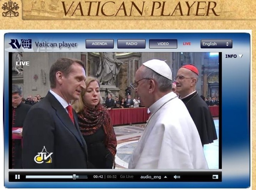 Powitanie delegacji - Vatican Player