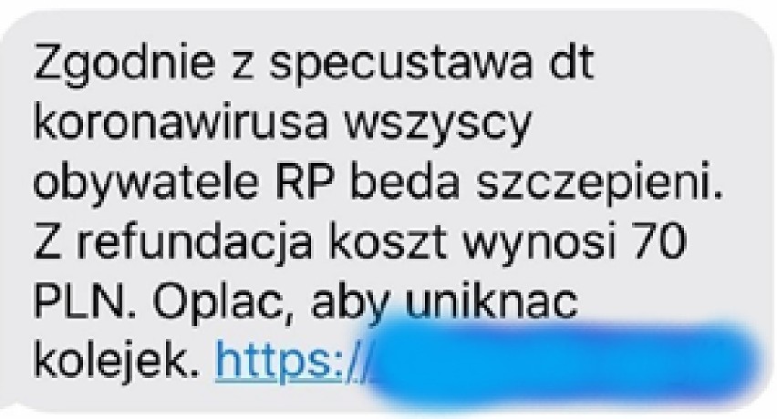 Przykład fałszywych wiadomości