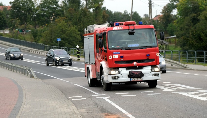 Kolizja na drodze krajowej 22 w Rytlu