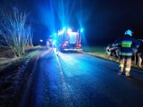 OSP Stróżewo: Samochód z mlekiem wpadł do rowu