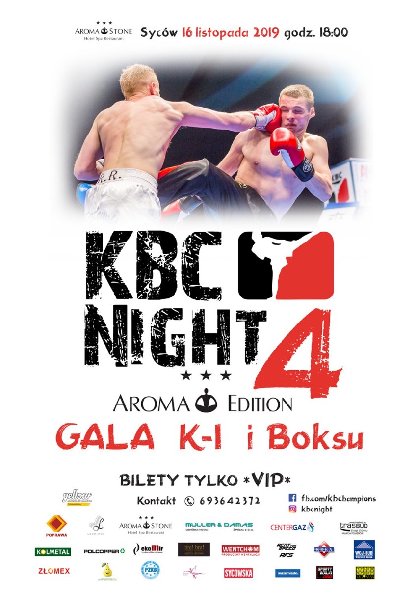 Wielka gala kickboxingu i boksu KBC Night w sycowskim Aroma Stone! (GALERIA ZAWODNIKÓW)
