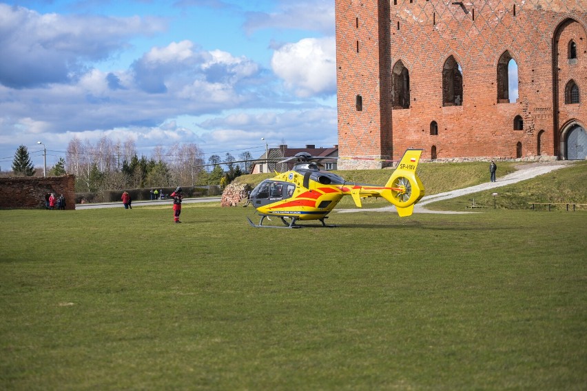 W Radzyniu Chełmińskim, przy zamku, lądował śmigłowiec LPR