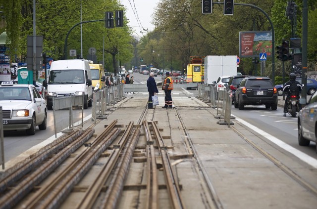 Remont torowiska na Królewskiej