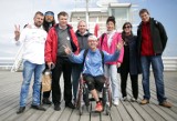 Janusz Radgowski, niepełnosprawny sportowiec, przyjechał na wózku z Krakowa do Sopotu  FOTO 