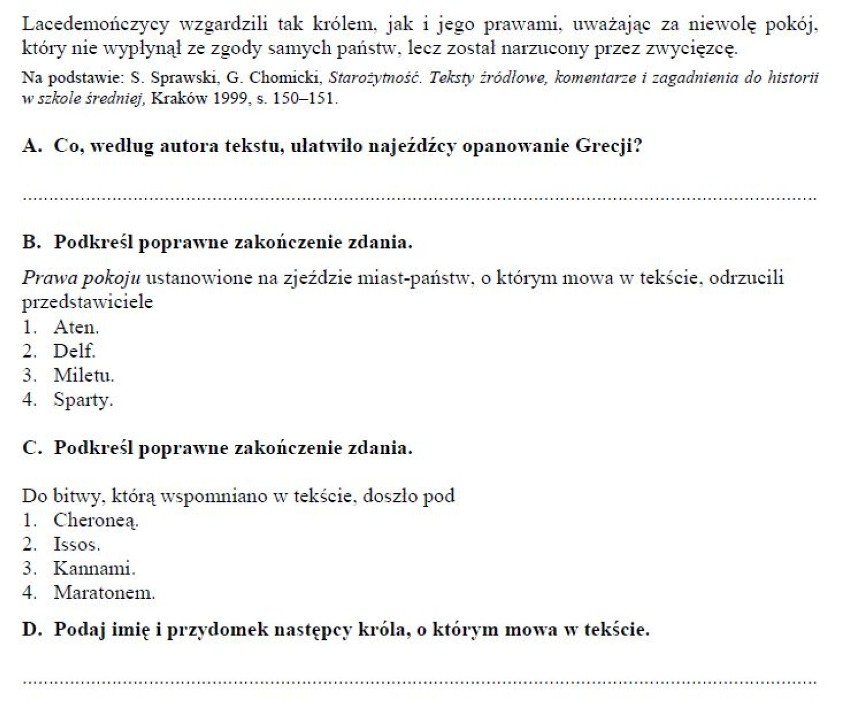 HISTORIA - ARKUSZE - POZIOM PODSTAWOWY