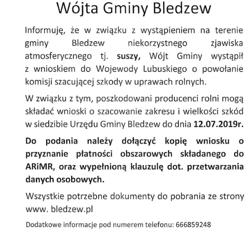 Dotknęła Cię susza? Szacuj straty i zgłoś się do gminy