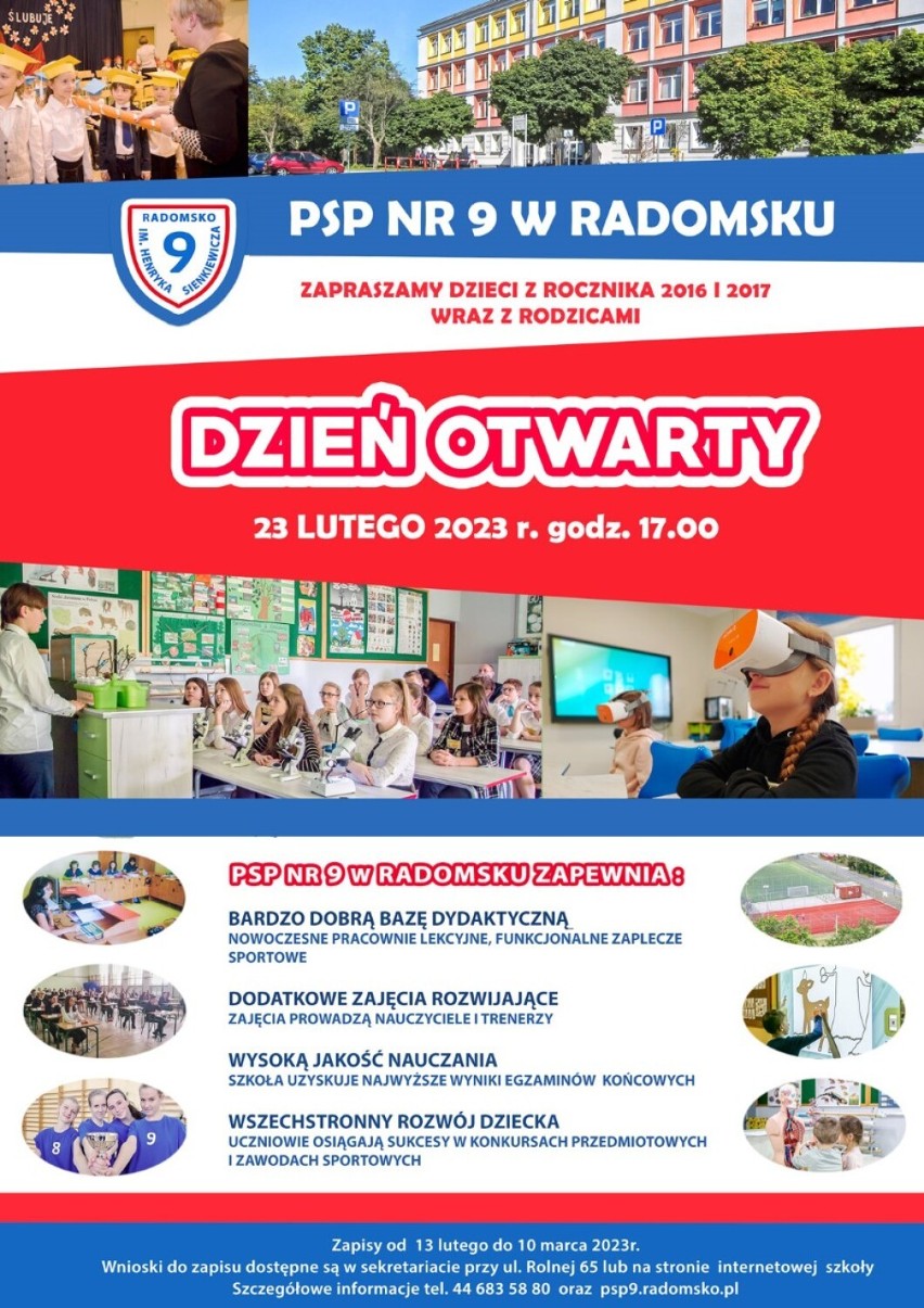 PSP 9 w Radomsku zaprasza przyszłych uczniów na Dzień...