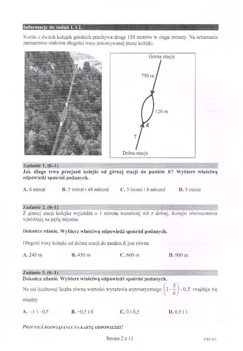 Egzamin Gimnazjalny 2015 arkusze matematyka