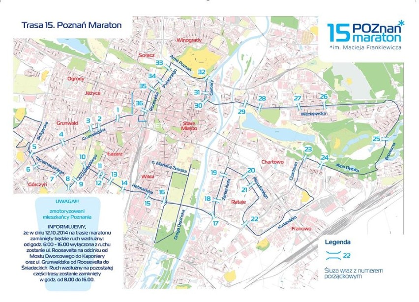15. Poznań Maraton: Trasa