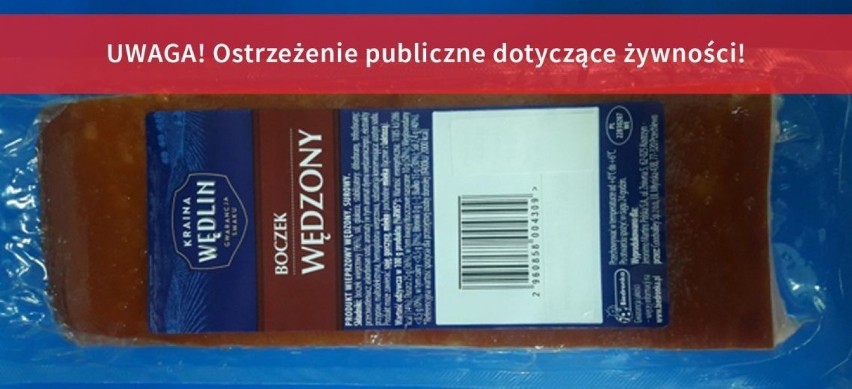 GIS wycofuje boczek z Biedronki "Kraina Wędlin". Główny...