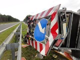 Wypadek na S5 w Wierzycach. Robotnik nie żyje
