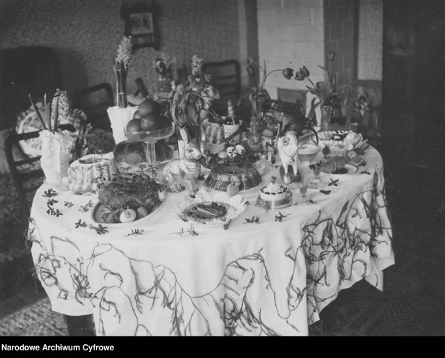 Dekoracja stołu wielkanocnego, 1939 rok
